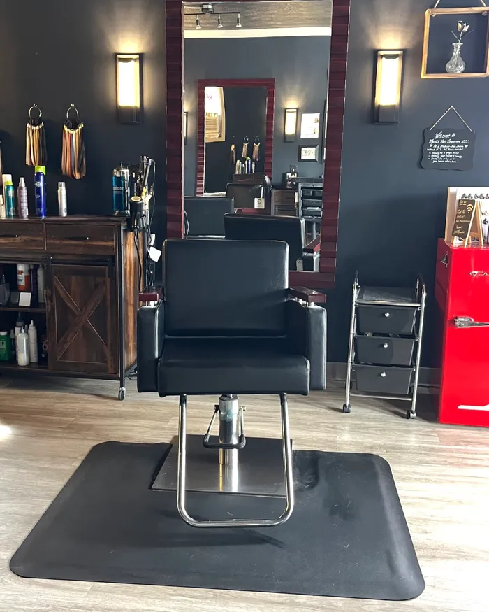 The styling chair and mirror at Maria's Hair Emporium