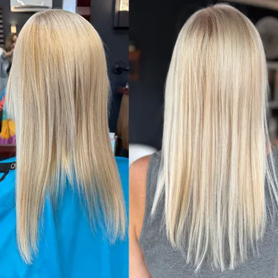 Platinum blonde highlights result